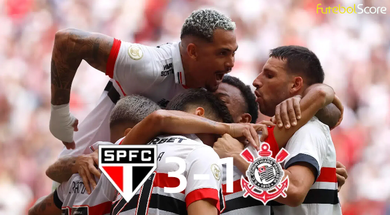 Lucas e Oscar marcam os gols da vitória do São Paulo sobre o Corinthians em clássico emocionante