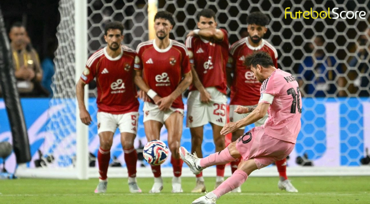 Messi marca 'gol fantasma' na estreia do Inter Miami no Mundial, atormenta defesa do Al-Ahly, mas não evita empate