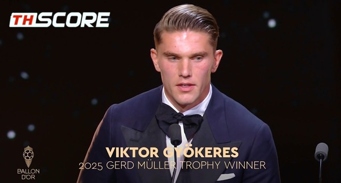 58 นัด 63 ประตู! ทางการ: ยอเกเรส คว้ารางวัลดาวซัลโวแห่งปี