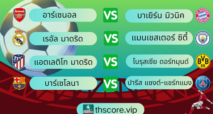 8 ทีมสุดท้ายยูฟ่าแชมเปียนส์ลีก: ใบเหลืองสะสม!