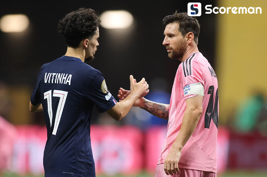 PSG, 인터 마이애미 4-0 대승으로 8강 진출... 네베스 '멀티골'