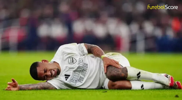 Arsenal confirma que Gabriel Jesus sofreu ruptura do LCA