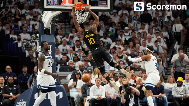 골든스테이트, NBA PO 2라운드 미네소타에 99-88 기선제압...커리 부상 2차전 불투명