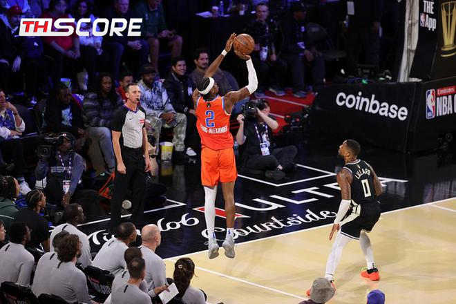 ธันเดอร์ ชู้ตสามแต้ม 1/17 ห่วยสุดฤดูกาล แต่ยังตาม บัคส์ แค่แต้มเดียว ในศึก NBA Cup
