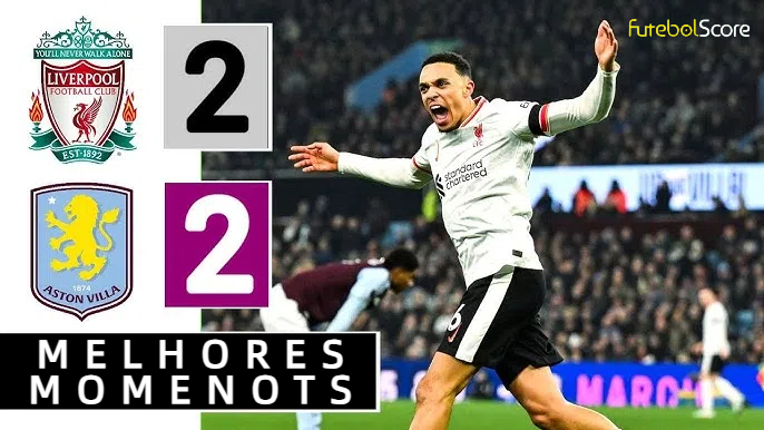 Liverpool empata com o Aston Villa e desperdiça nova chance de aumentar vantagem na Premier League