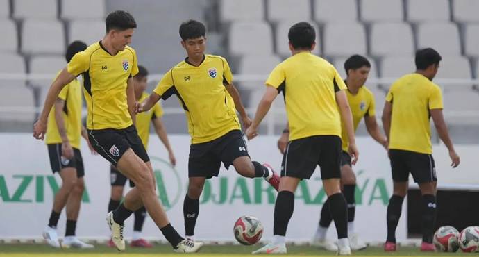 พร้อมรบ!! ทีมชาติไทย ฝึกซ้อมครั้งสุดท้าย ก่อนดวล เติร์กเมนิสถาน