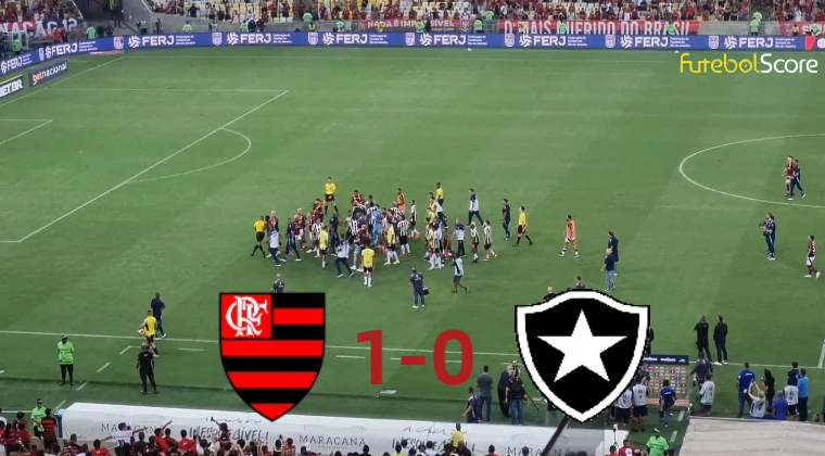 Flamengo x Botafogo termina com socos, pontapés, expulsões e caos do campo ao vestiário