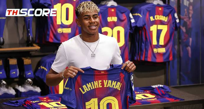 ยามาลเสื้อเบอร์ 10 บาร์ซ่า ยอดขาย 24 ชม. ทะลุ 2.1 ล้านดอลล์ โค่นสถิติเมสซี่