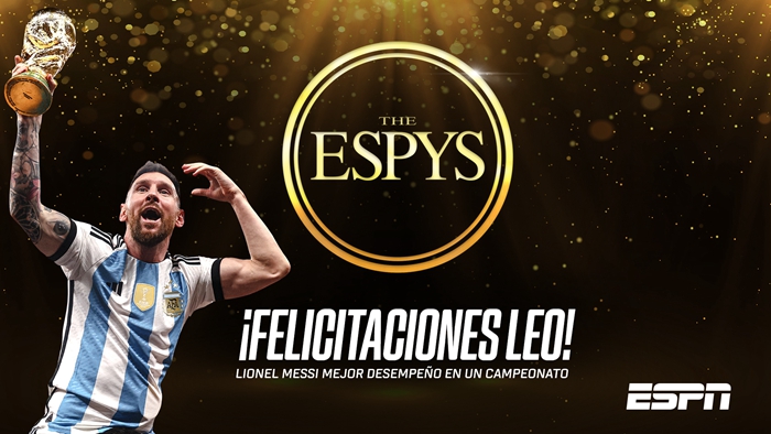7 ประตู 3 แอสซิสต์ในบอลโลก! เมสซีคว้ารางวัล ESPY สาขาผลงานการแข่งขันยอดเยี่ยม
