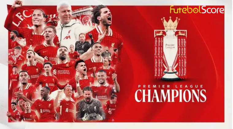 Liverpool atropela Tottenham, conquista a Premier League e empata com o Manchester United em títulos