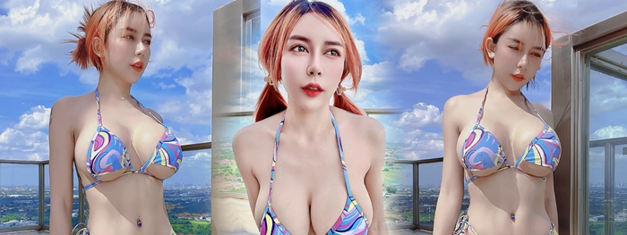 ลูกหมี ชลลดา สาวไทยทรงโต แห่ง OnlyFans นุ่งบิกินี่ตัวน้อยโชว์หุ่นสะบึม !!