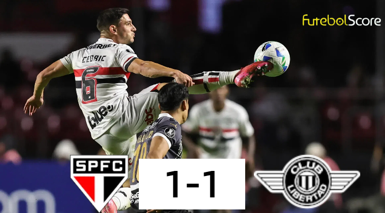 Jovem da base brilha, São Paulo arranca empate com Libertad e confirma vaga nas oitavas da Libertadores