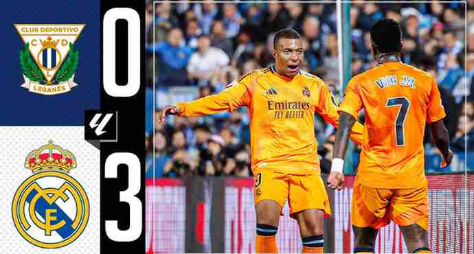 เรอัลมาดริด ชนะ เลกาเนส 3-0 หลังจ่าฝูง 4 คะแนน