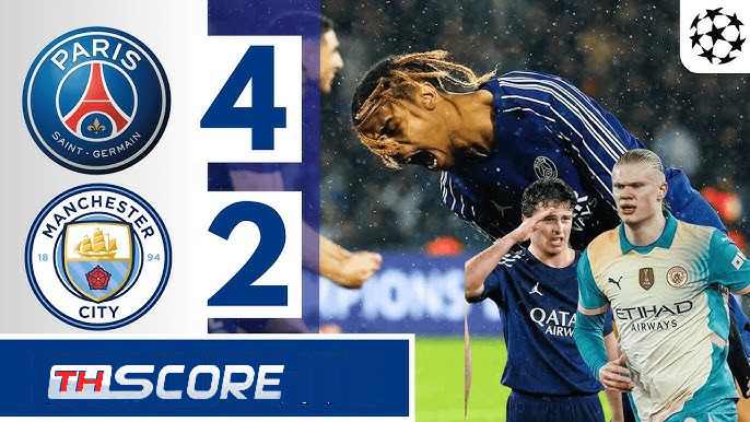 ​แมนฯ ซิตี้ พ่ายปารีส 2-4 เสีย 4 ประตูรวด ร่วงใกล้ตกรอบ