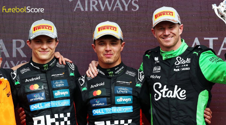 F1: Norris triunfa no GP da Grã-Bretanha, Hulkenberg alcança pódio inédito e Bortoleto abandona