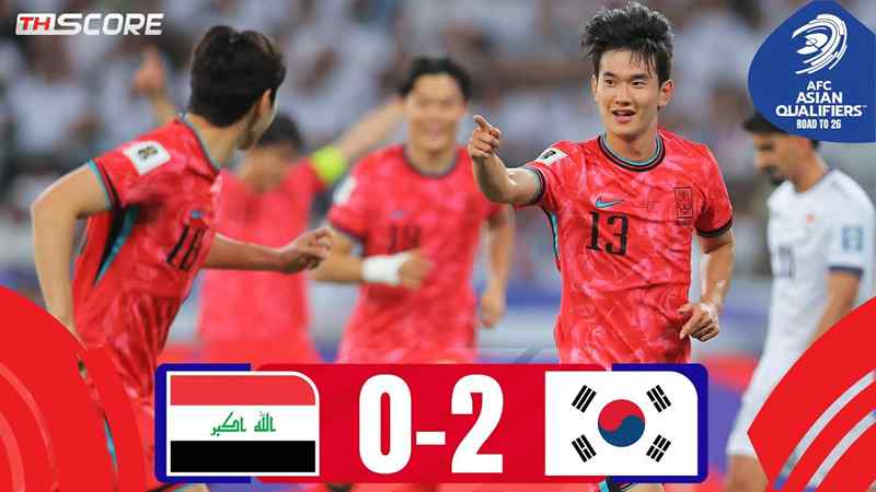 เกาหลีใต้ชนะอิรัก 2-0 ผ่านเข้ารอบสุดท้ายฟุตบอลโลก 2026 ที่แคนาดา-เม็กซิโก-สหรัฐอเมริกา