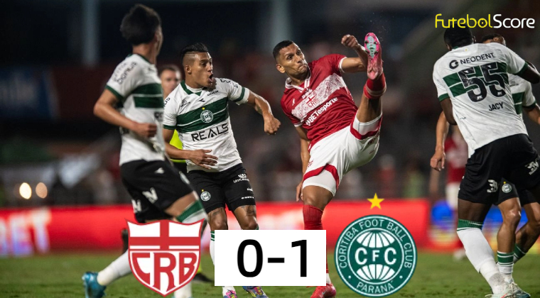 Coritiba garante vitória no fim contra o CRB e segue na liderança da Série B