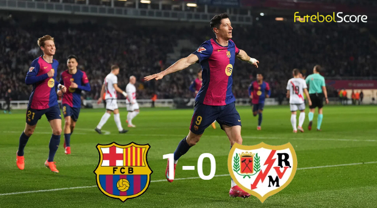 Raphinha passa em branco, Barcelona vence Rayo Vallecano em partida polêmica e assume a liderança da La Liga