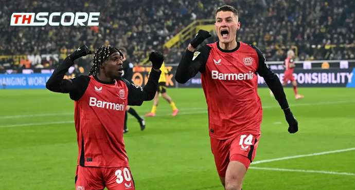 บุนเดสลีกา: เลเวอร์คูเซน บุกไปชนะ ดอร์ทมุนด์ 3-2 ทำสถิติชนะรวด 6 นัด