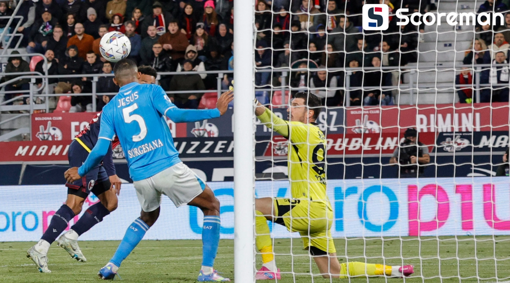 볼로냐, 나폴리와 1-1 무승부...은도예 64분 '동점골'