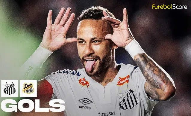 Neymar marca seu primeiro gol, Santos derrota o Água Santa e retoma a liderança do grupo B no Paulista