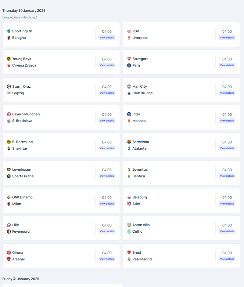 ​ตารางคะแนนแชมเปี้ยนส์ลีกรอบแบ่งกลุ่ม นัดที่ 7 💥 แมนฯ ซิตี้ร่วงไปอยู่อันดับที่ 25!