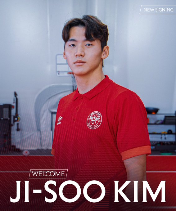 ​ ทางการ！！！เบรนท์ฟอร์ด ประกาศปิดดีล คิม จีซู กองหลังชาวเกาหลีใต้ของสโมสรซองนัม เอฟซี