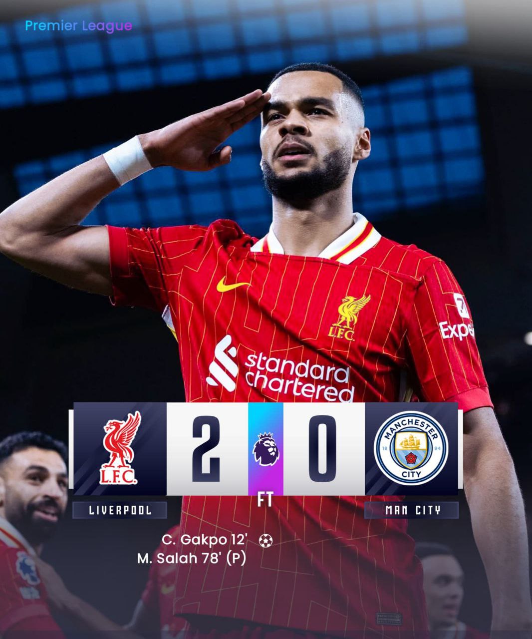 FT: Liverpool 2-0 Manchester City