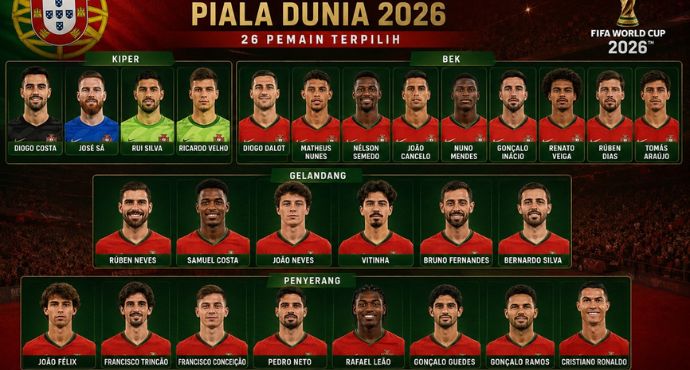 Ronaldo Named in Portugal’s Final 26-Man World Cup Squad