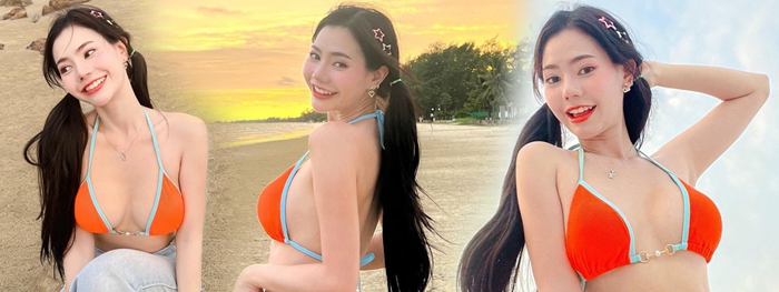 ฟักแฟง ธนัชชา นุ่งบิกินี่โชว์หุ่นเซี้ยะ เที่ยวทะเลระยอง สวยสับเกินต้านไปแล้ว