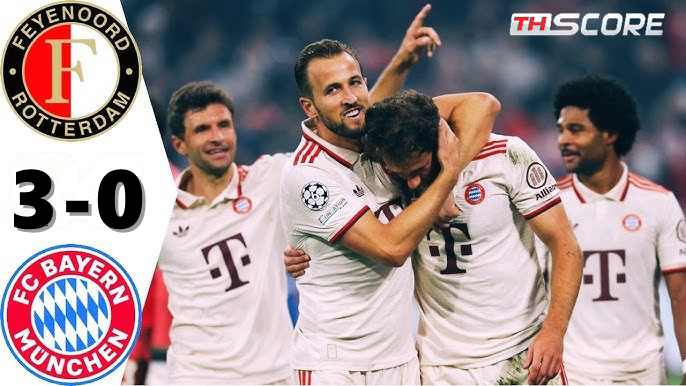 ยูฟ่าแชมเปียนส์ลีกจบลงด้วยความพ่ายแพ้! บาเยิร์น มิวนิค พ่าย เฟเยนูร์ด 0-3 ยุติสถิติชนะ 3 นัดรวด